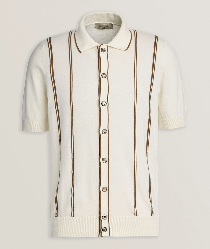 Striped Cotton Knit Shirt