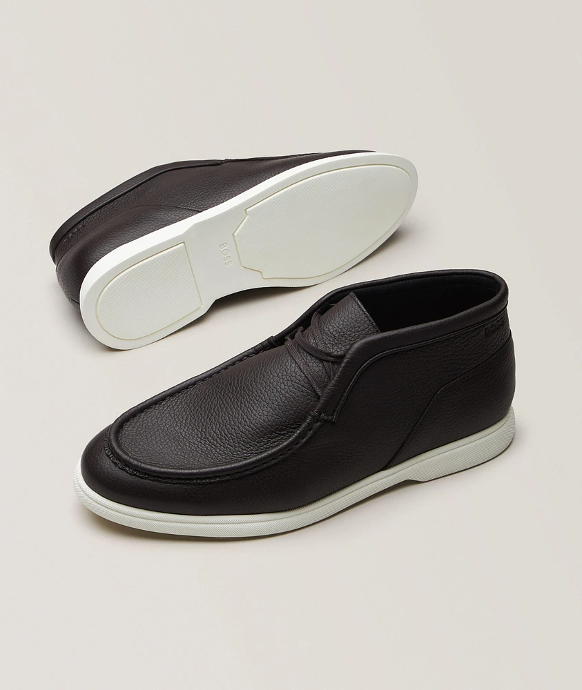 Sienne Grained Leather Desert Boots