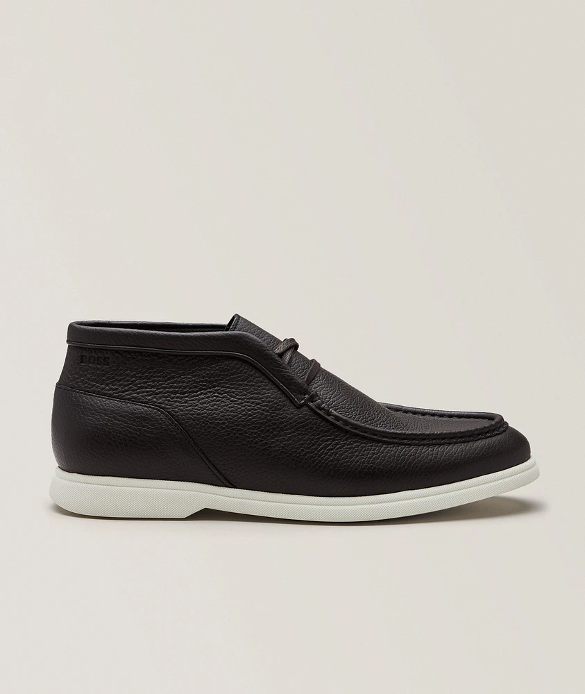 Sienne Grained Leather Desert Boots