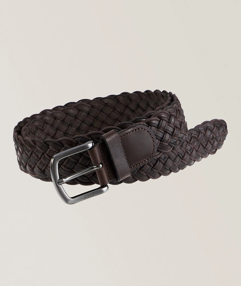Woven-Leather Belt