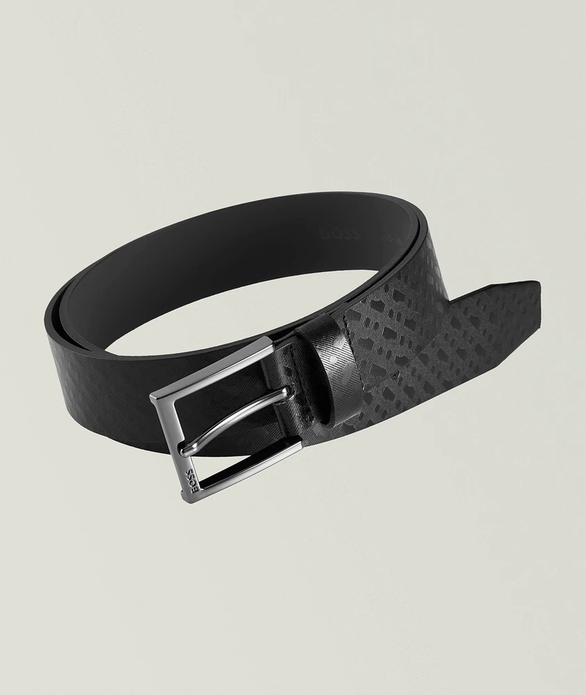 Barn Monogram Leather Belt