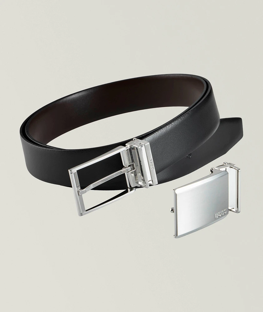 Three-Piece Gesi Leather Belt Gift Set