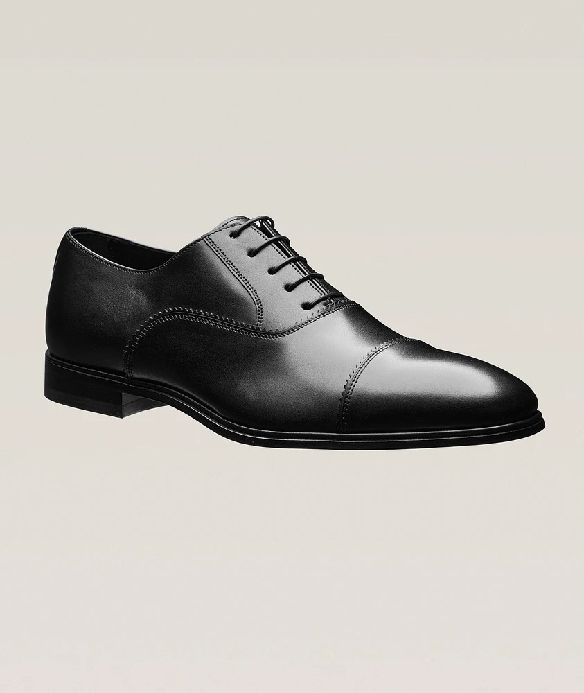 Boston Leather Cap-Toe Oxfords
