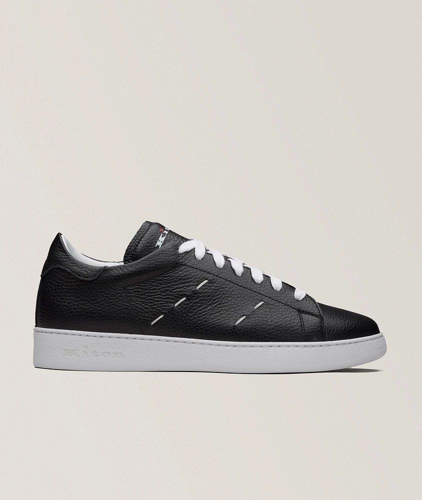 Leather Pick Stitch Sneakers