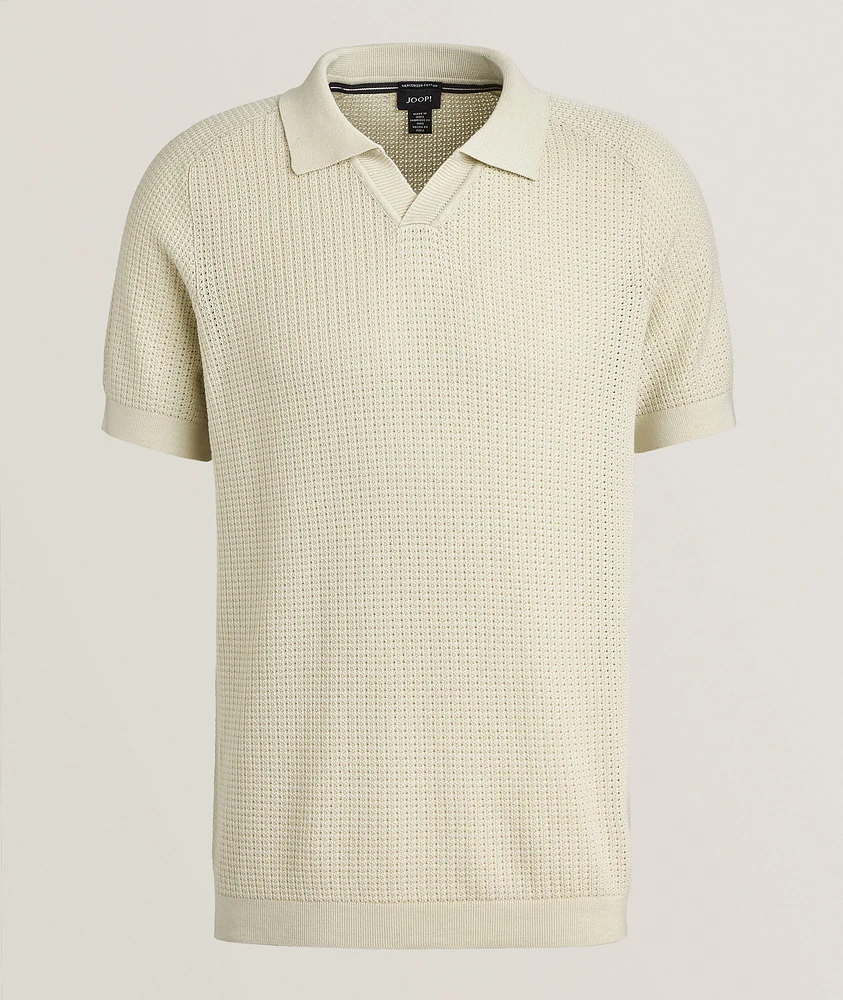 Magno Cotton Textured Knit Polo
