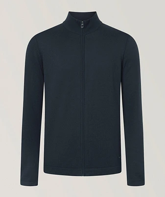 Cotton-Blend Full-Zip Sweater