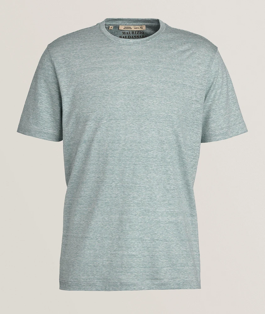 Virgin Wool-Linen Crewneck T-Shirt