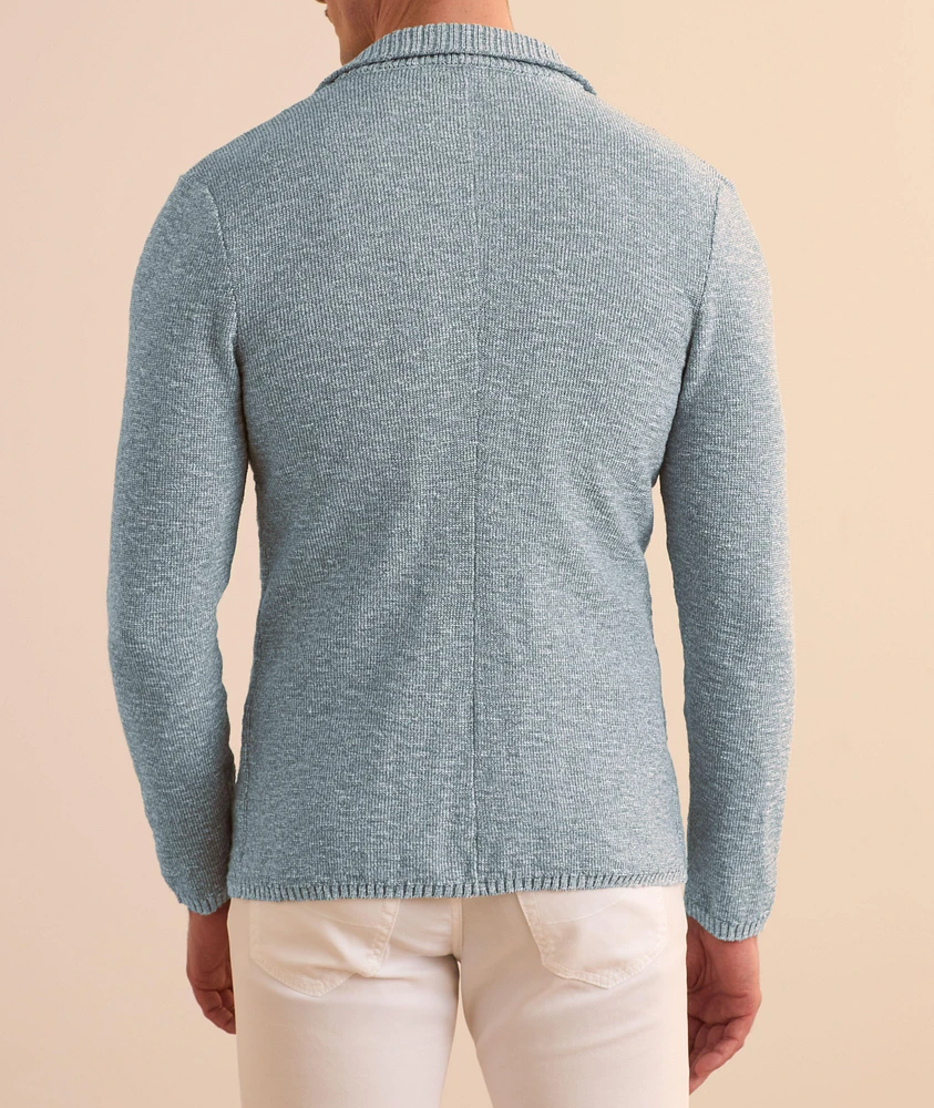 Mouliné Cotton-Blend Cardigan