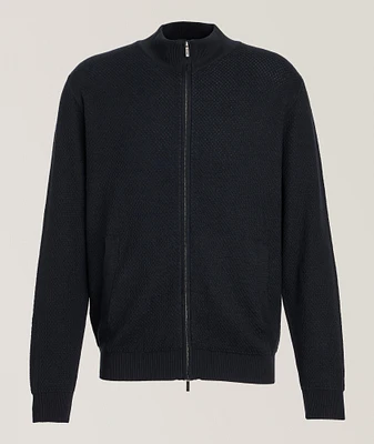 Micro-Knit Full-Zip Sweater