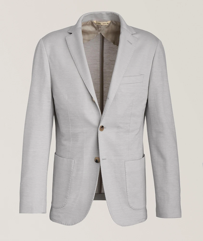 Virgin Wool-Blend Stitch Sport Jacket