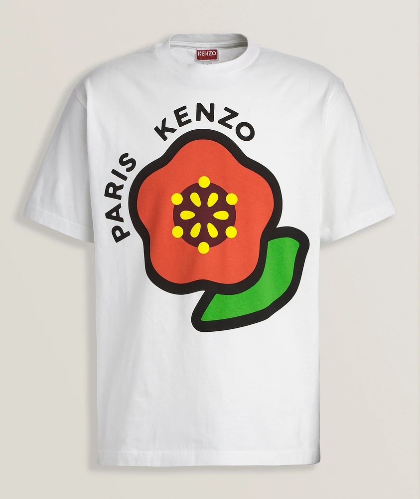 Oversized Boke Flower Cotton T-Shirt