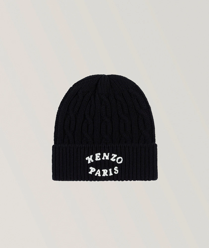 Kenzo Verdy Market Cable Knit Logo Toque