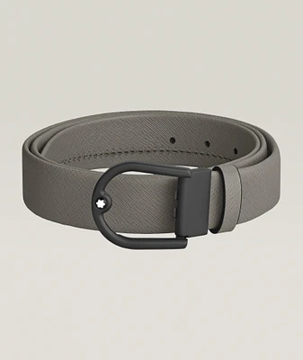 Horseshoe Buckle Leather Belt