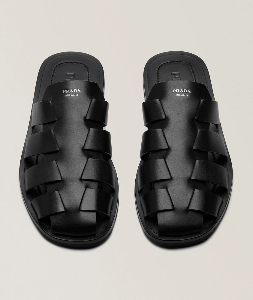 Leather Cage Sandals