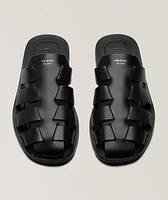 Leather Cage Sandals