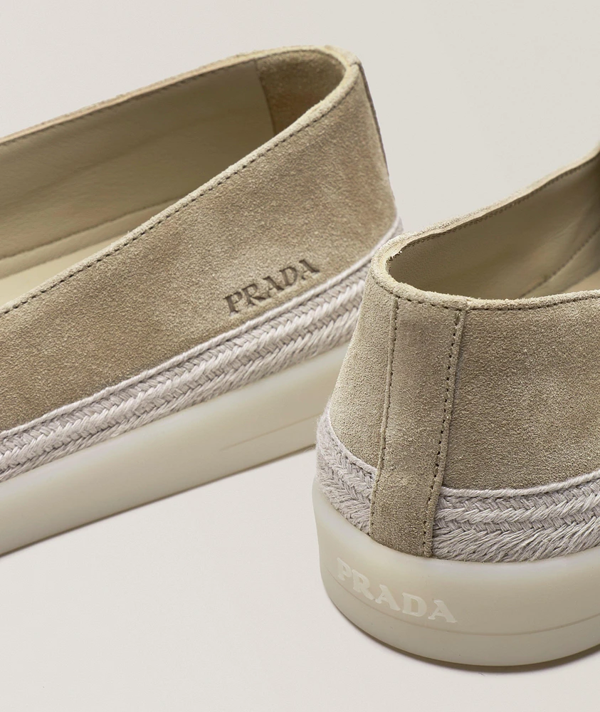 Saint Tropez Suede Rope-Trim Loafers