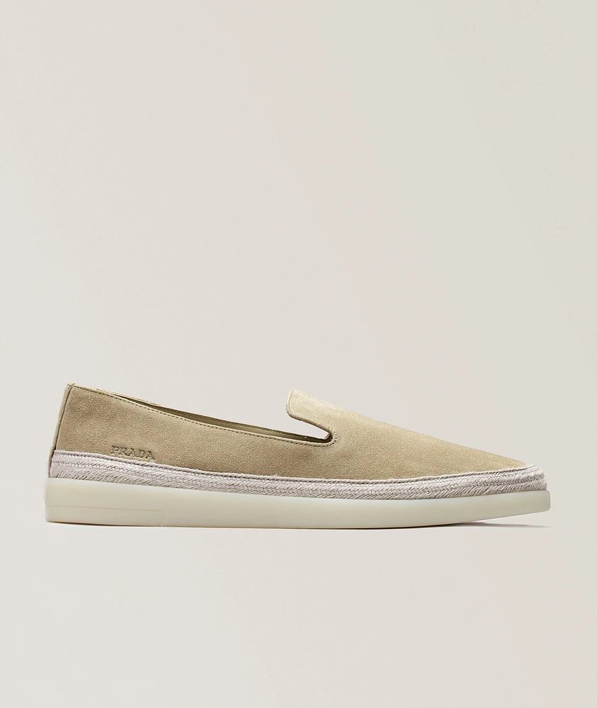 Saint Tropez Suede Rope-Trim Loafers