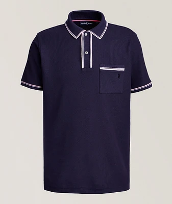 Striped Tipping Cotton Piqué Polo