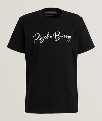 Gensee Embroidered Cursive Logo Cotton T-Shirt