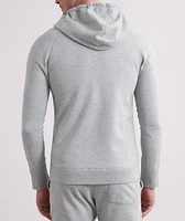 Terry Cotton Full-Zip Hooded Sweater