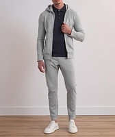 Terry Cotton Full-Zip Hooded Sweater