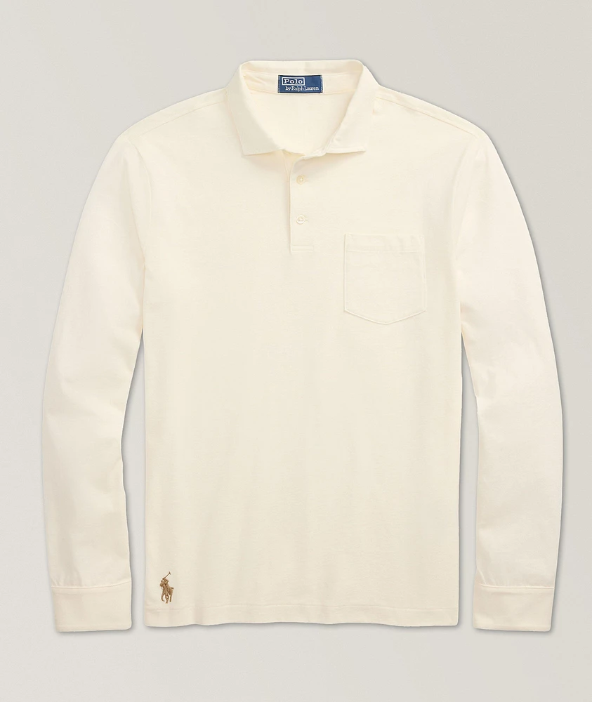 Suede Cotton Polo