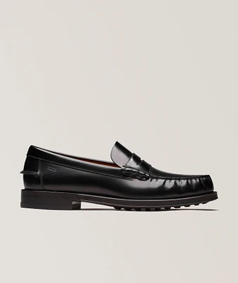 Polished Leather Penny Loafers