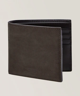Nubuck Leather T-Line Bifold Wallet 