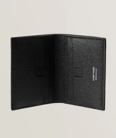 Grain Leather T Line Folding Cardholder