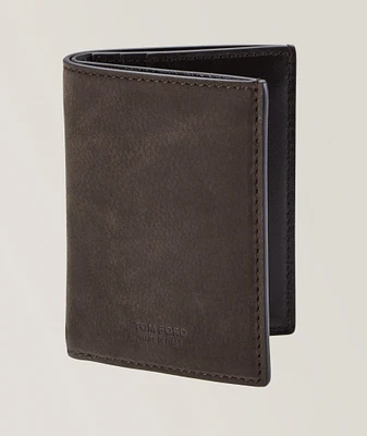 Suede T Line Folding Cardholder