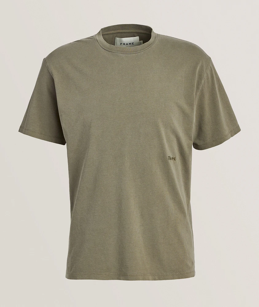 Cotton Embroidered Logo T-Shirt