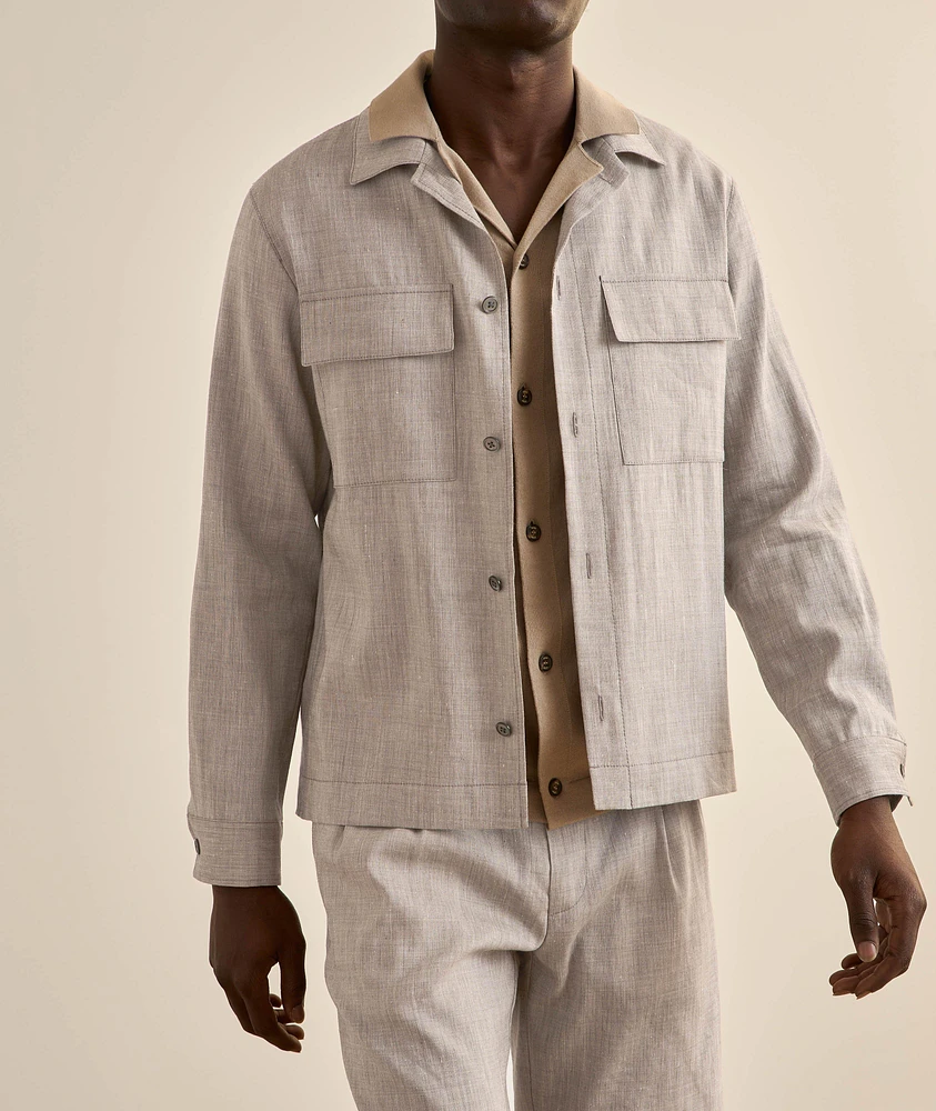 Linen-Wool Overshirt