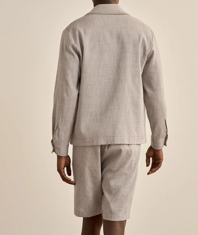 Linen-Wool Overshirt