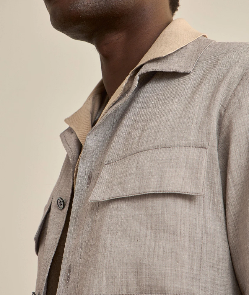Linen-Wool Overshirt