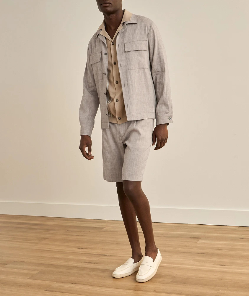 Linen-Wool Overshirt