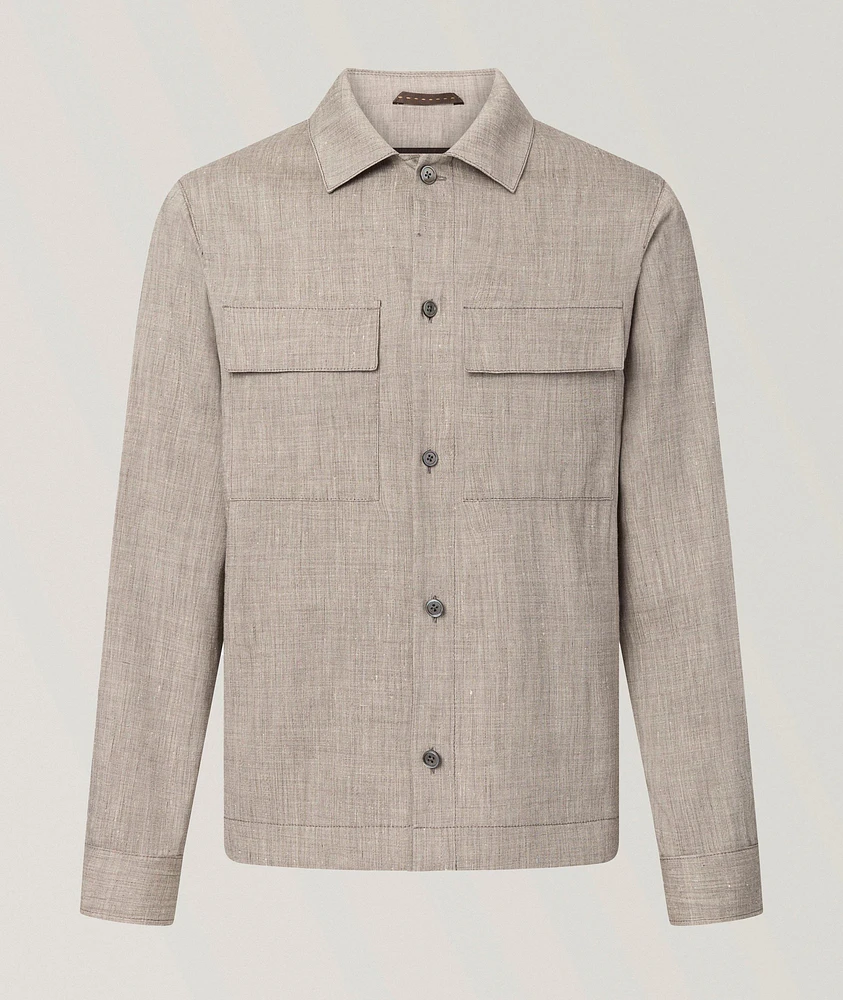 Linen-Wool Overshirt