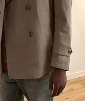 Cabos Cotton Twill Double-Breasted Peacoat