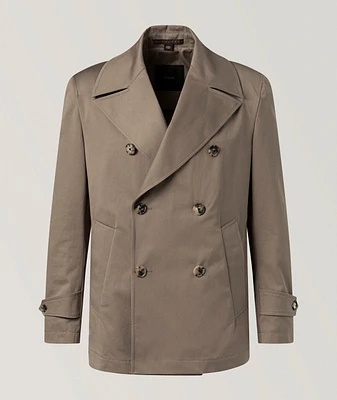 Cabos Cotton Twill Double-Breasted Peacoat