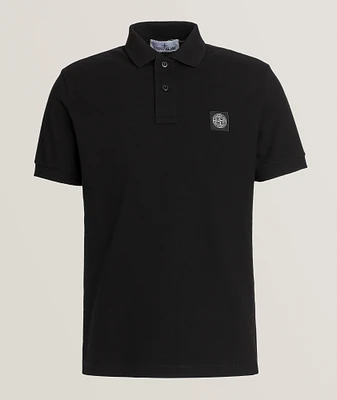 Logo Badge Stretch-Cotton Polo