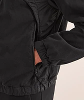 Mixed Crinkle Hooded Jacket