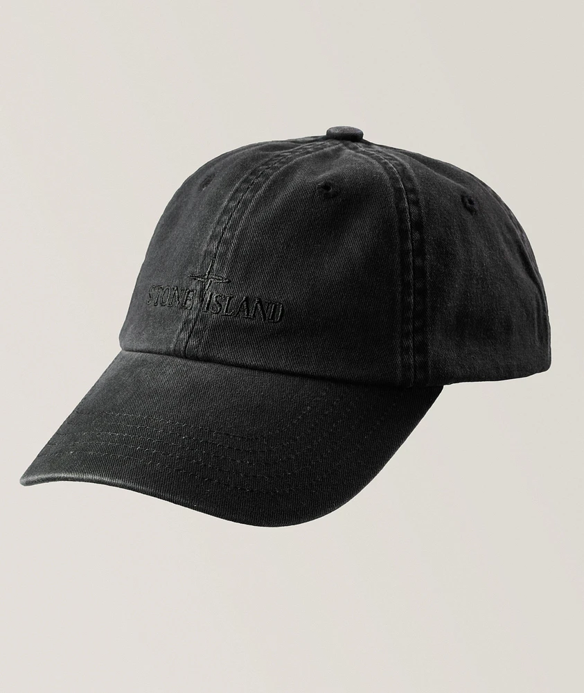 Embroidered Logo Brushed Cotton Baseball Cap