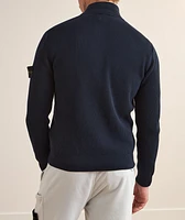 Ribbed Cotton Zipper Cardigan