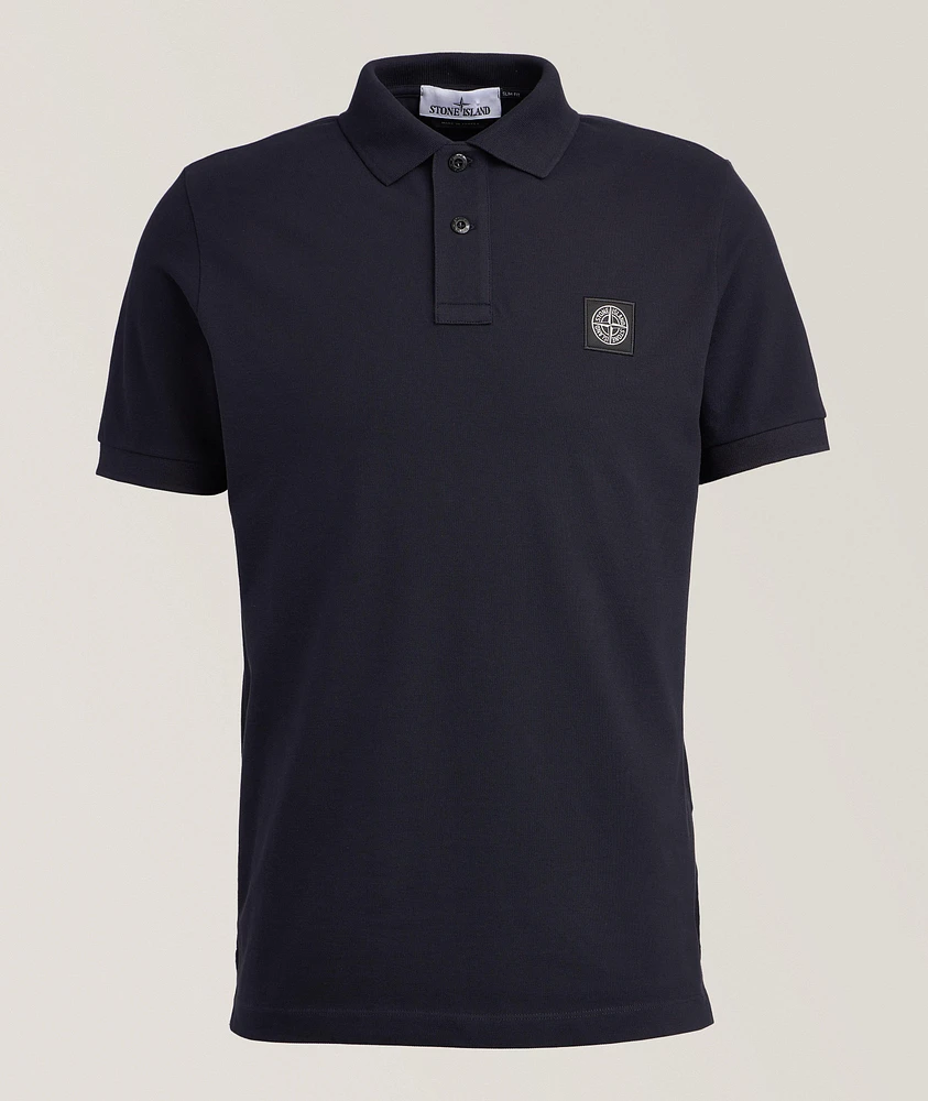 Logo Badge Stretch-Cotton Polo