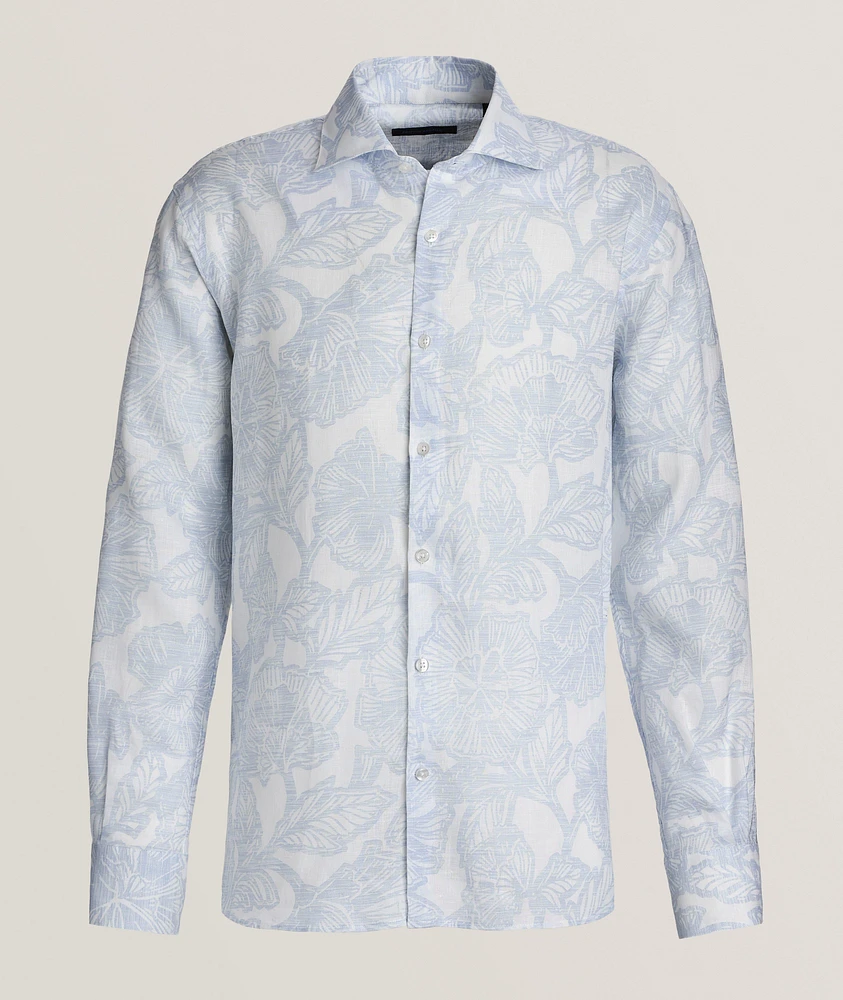 Floral Print Linen Shirt