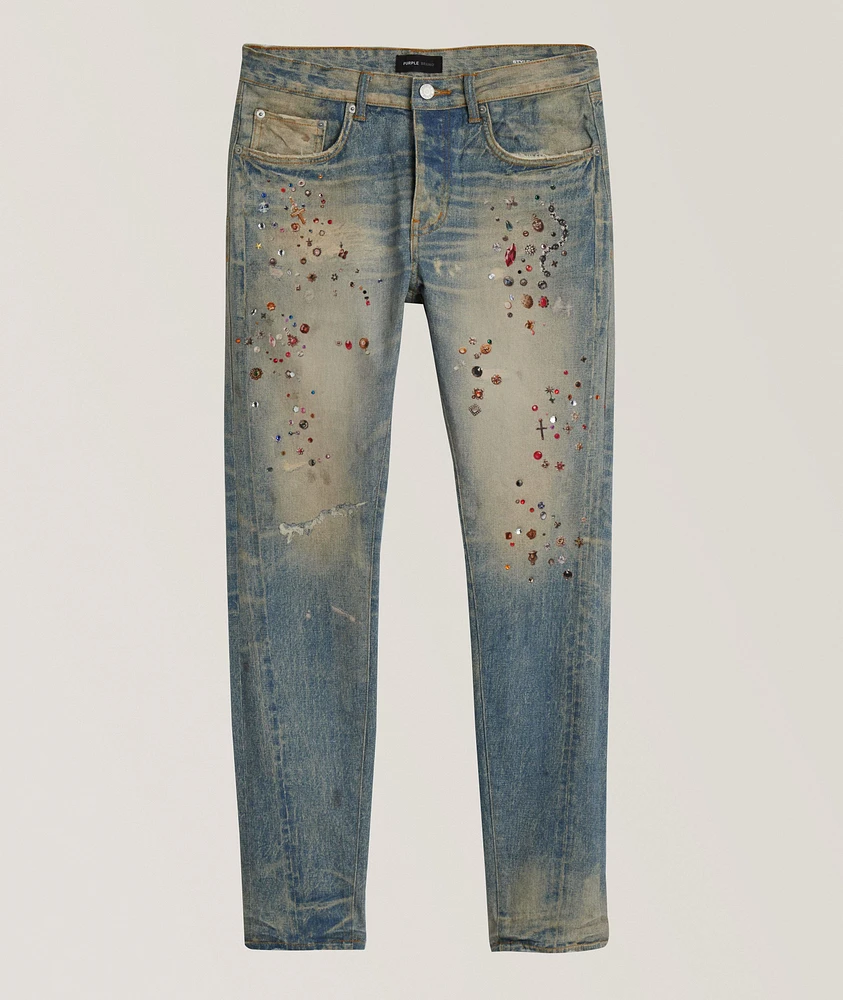 P001 Cyanine Jewel Skinny Jeans