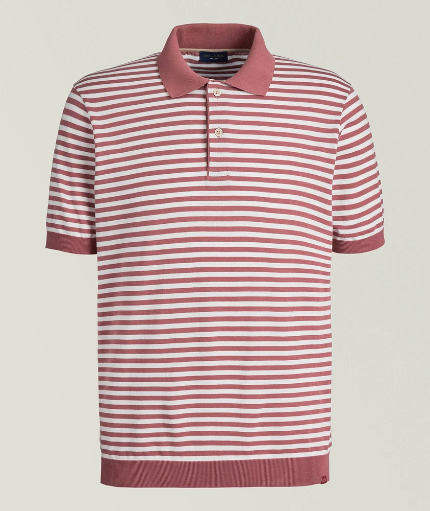 Cotton Stripe Polo Shirt