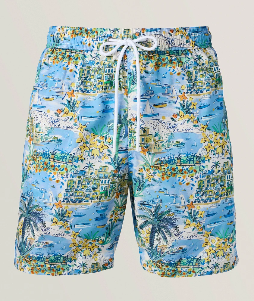 Capri Print Swim Shorts