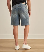 P059 Cast Iron Distressed Denim Shorts