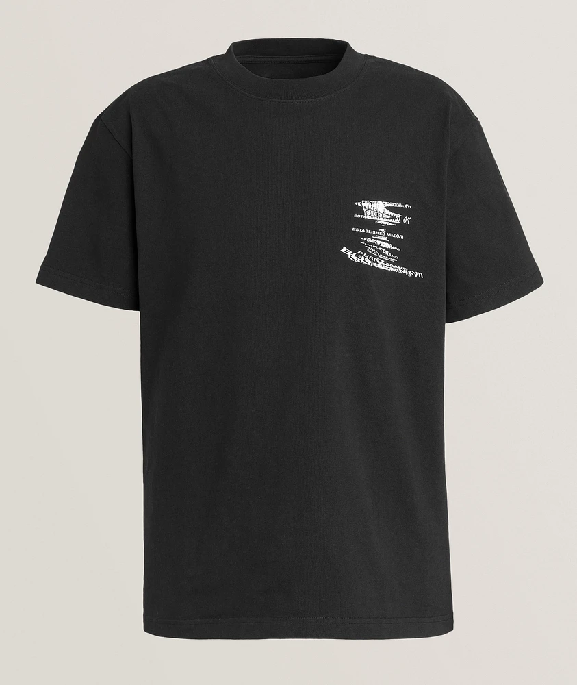 Photocopy Distressed Cutout T-Shirt