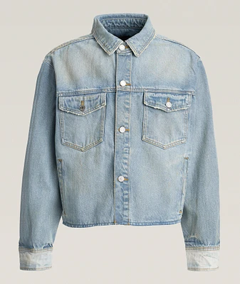 Basalt Cropped Raw Denim Jacket